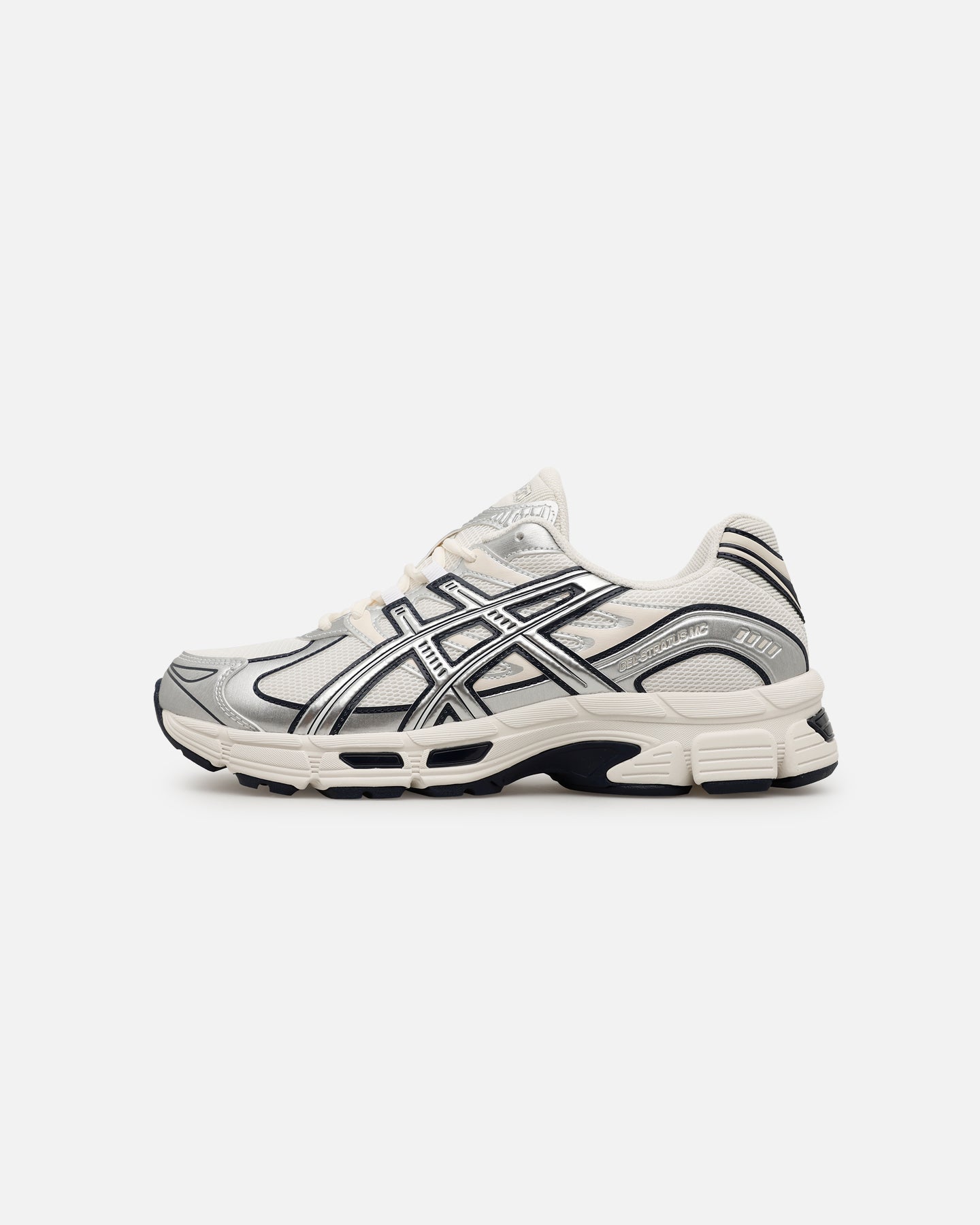 Men's Athletic Lace-Up Sneakers - White/Silver