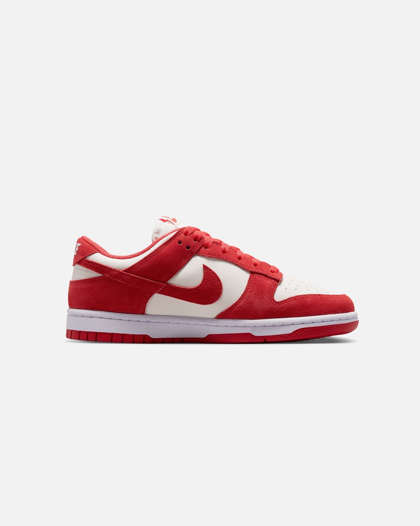 Women's Suede Low-Cut Casual Shoes - Sail/Crimson/White