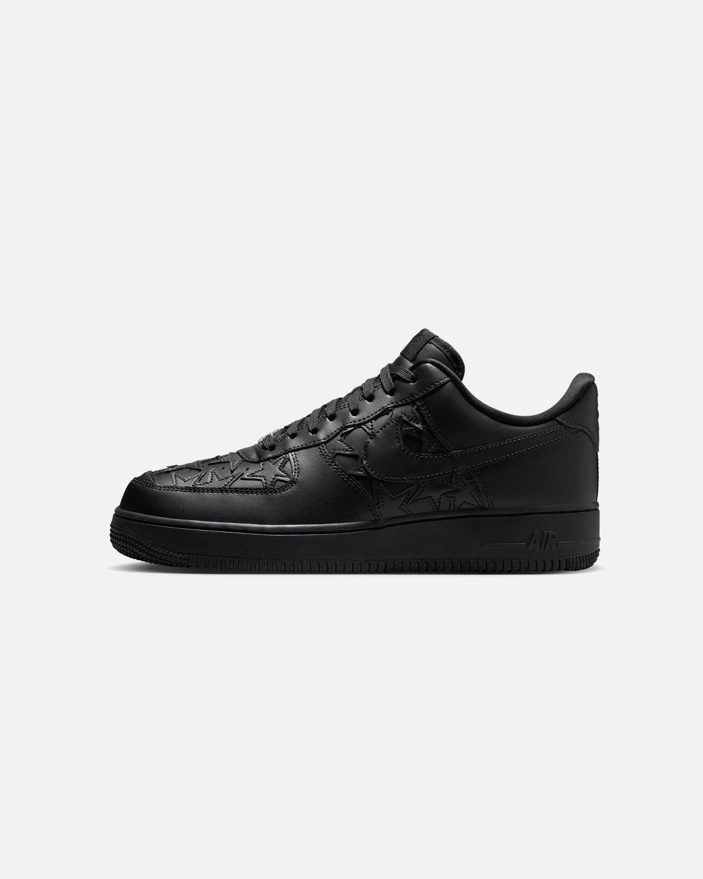 Men's Low-Top Casual Sneakers - Black with Metallic Silver