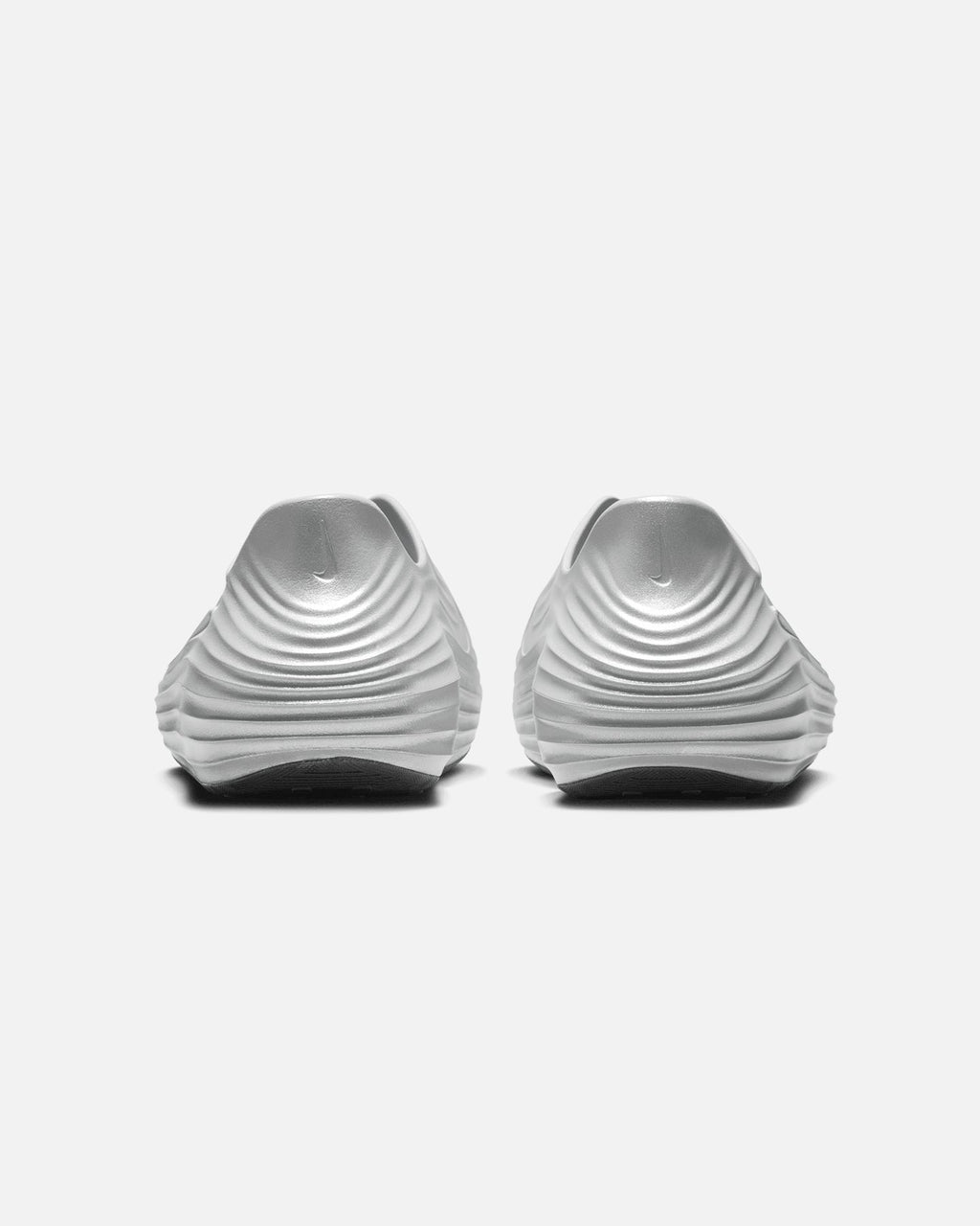 Men's Metallic Silver Recovery Comfort Slides