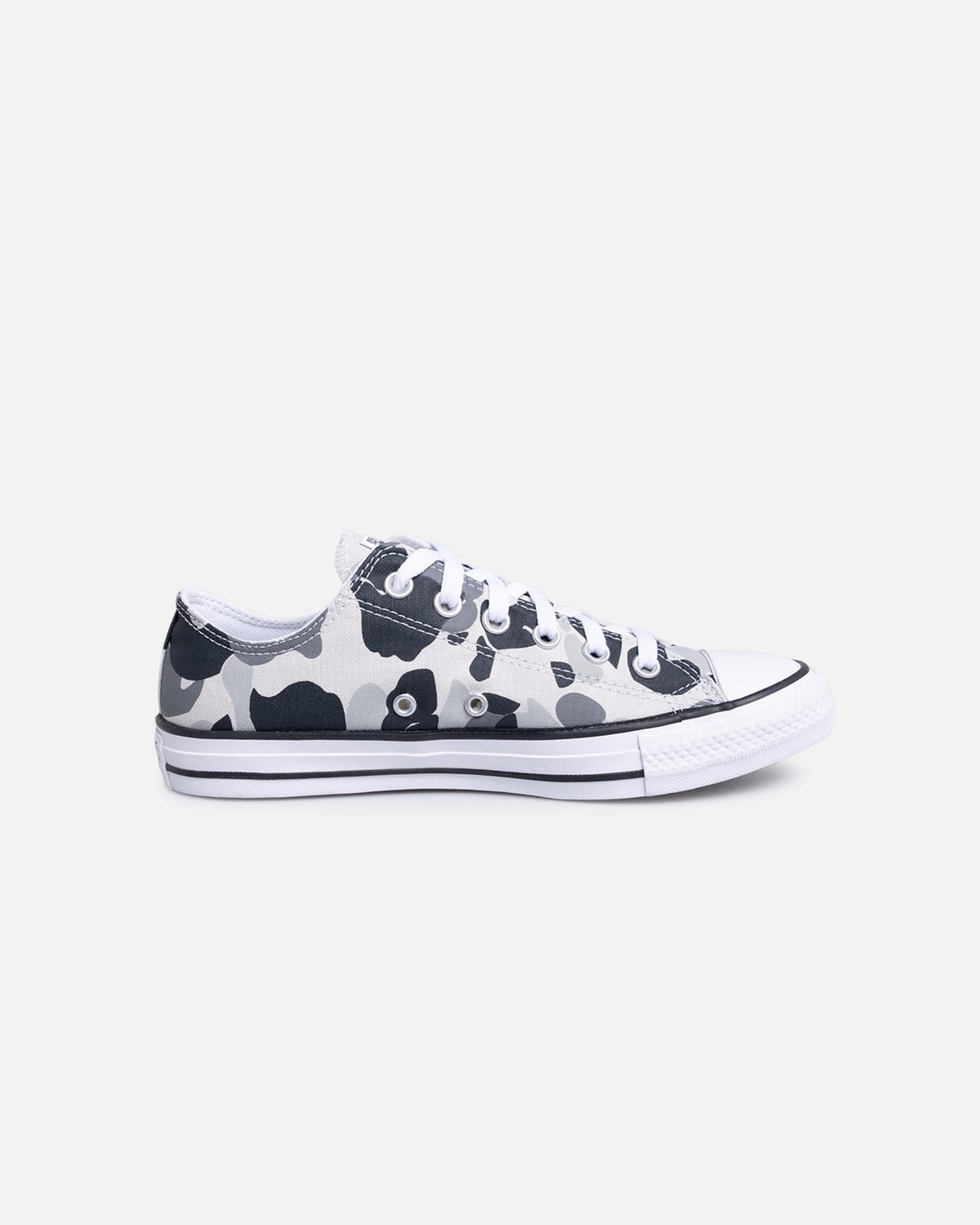 Low-Top Canvas Shoes - Grey Camo