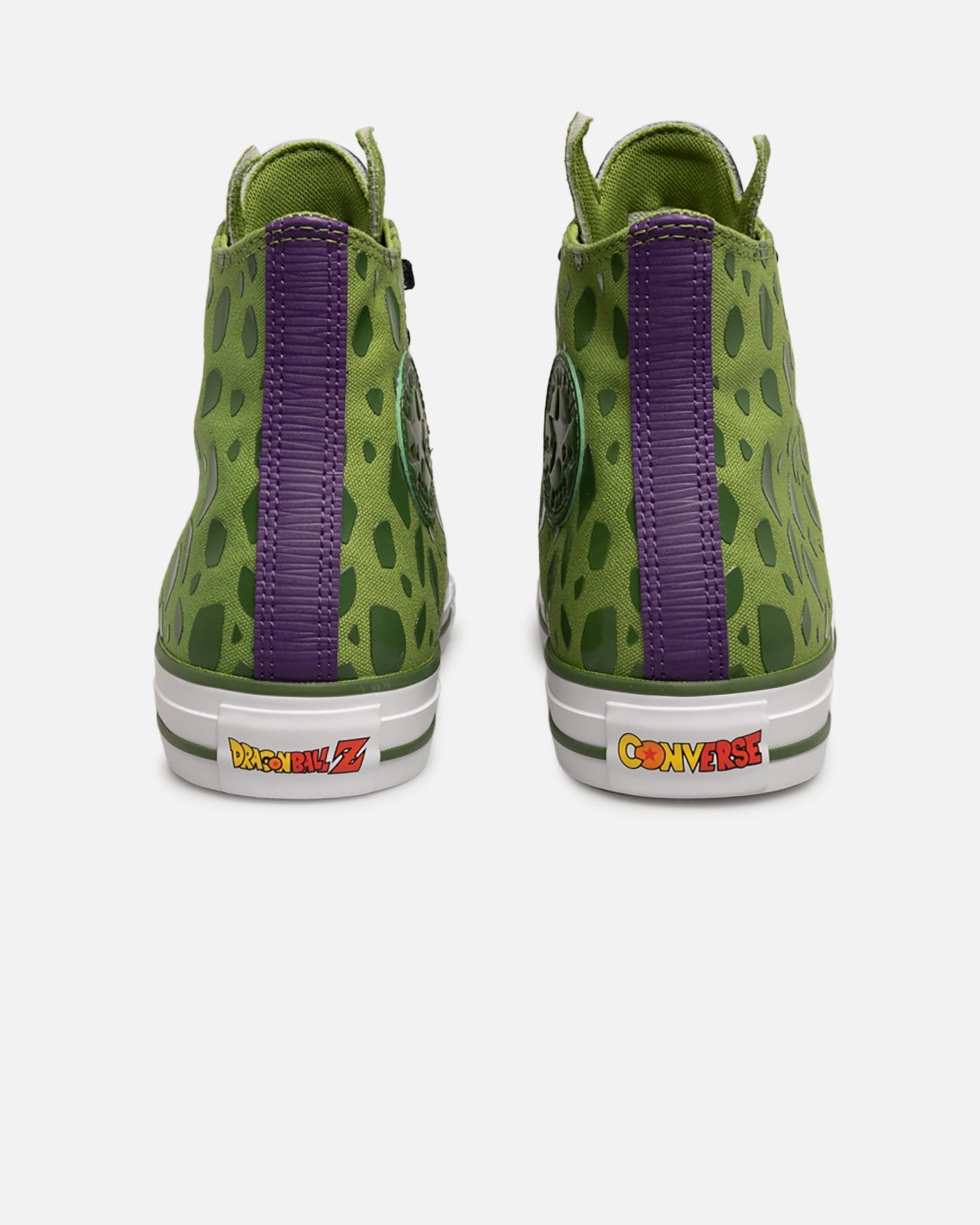 Men's High Top Canvas Sneakers - Green with Unique Pattern