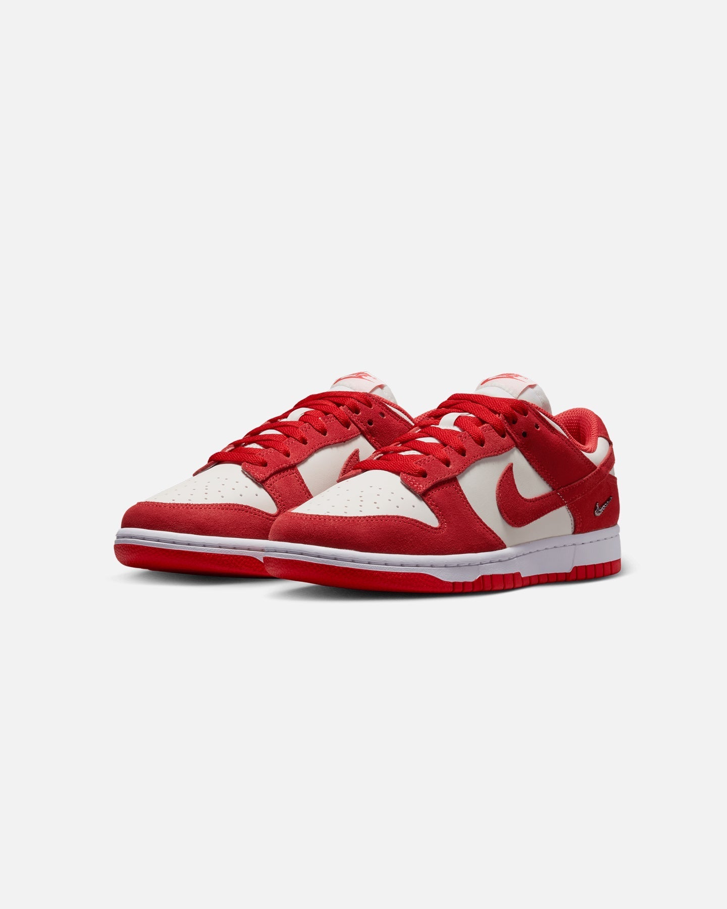 Women's Suede Low-Cut Casual Shoes - Sail/Crimson/White
