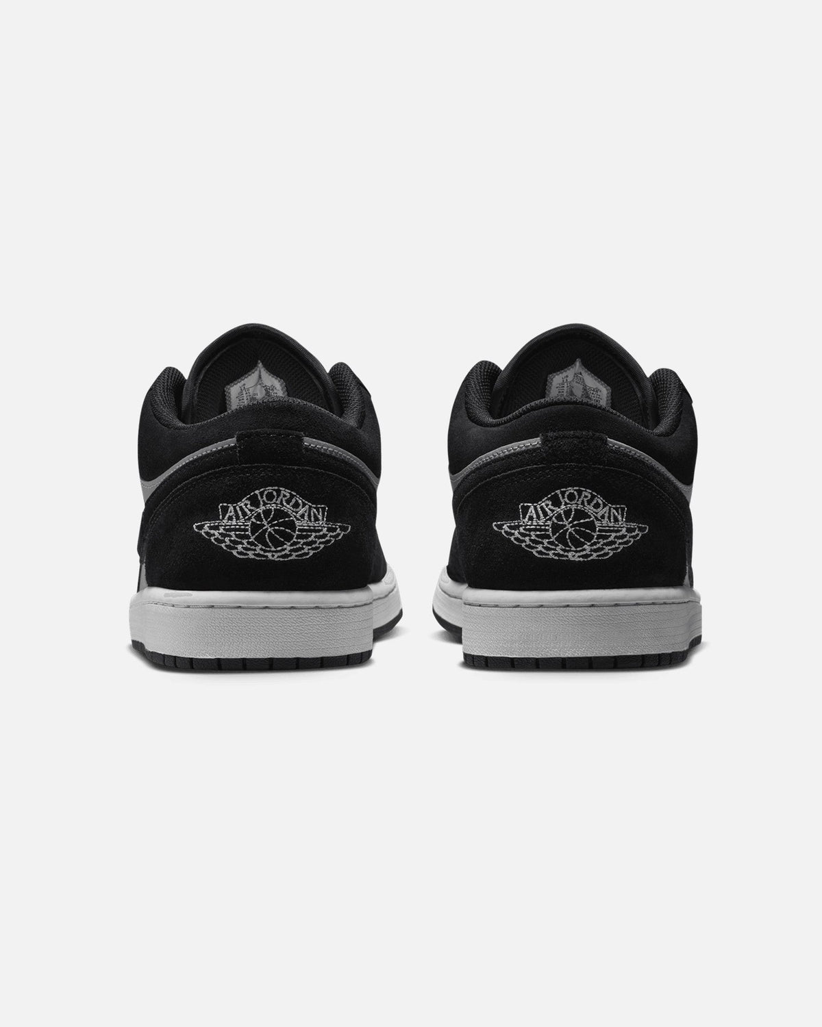 Low-Top Casual Leather Sneakers - Black & White