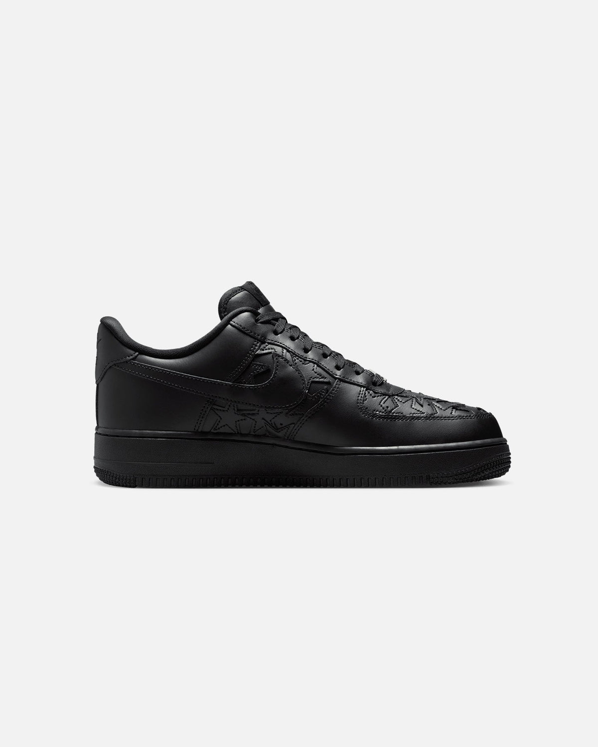 Men's Low-Top Casual Sneakers - Black with Metallic Silver