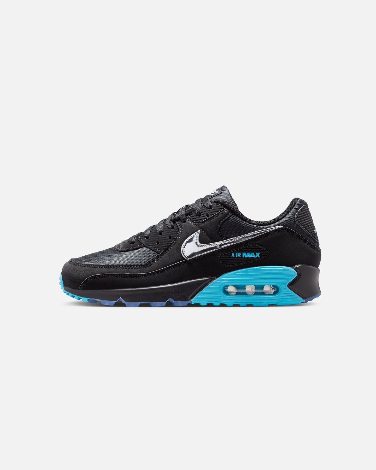 Low-Cut Casual Athletic Shoes - Black/Chrome/White