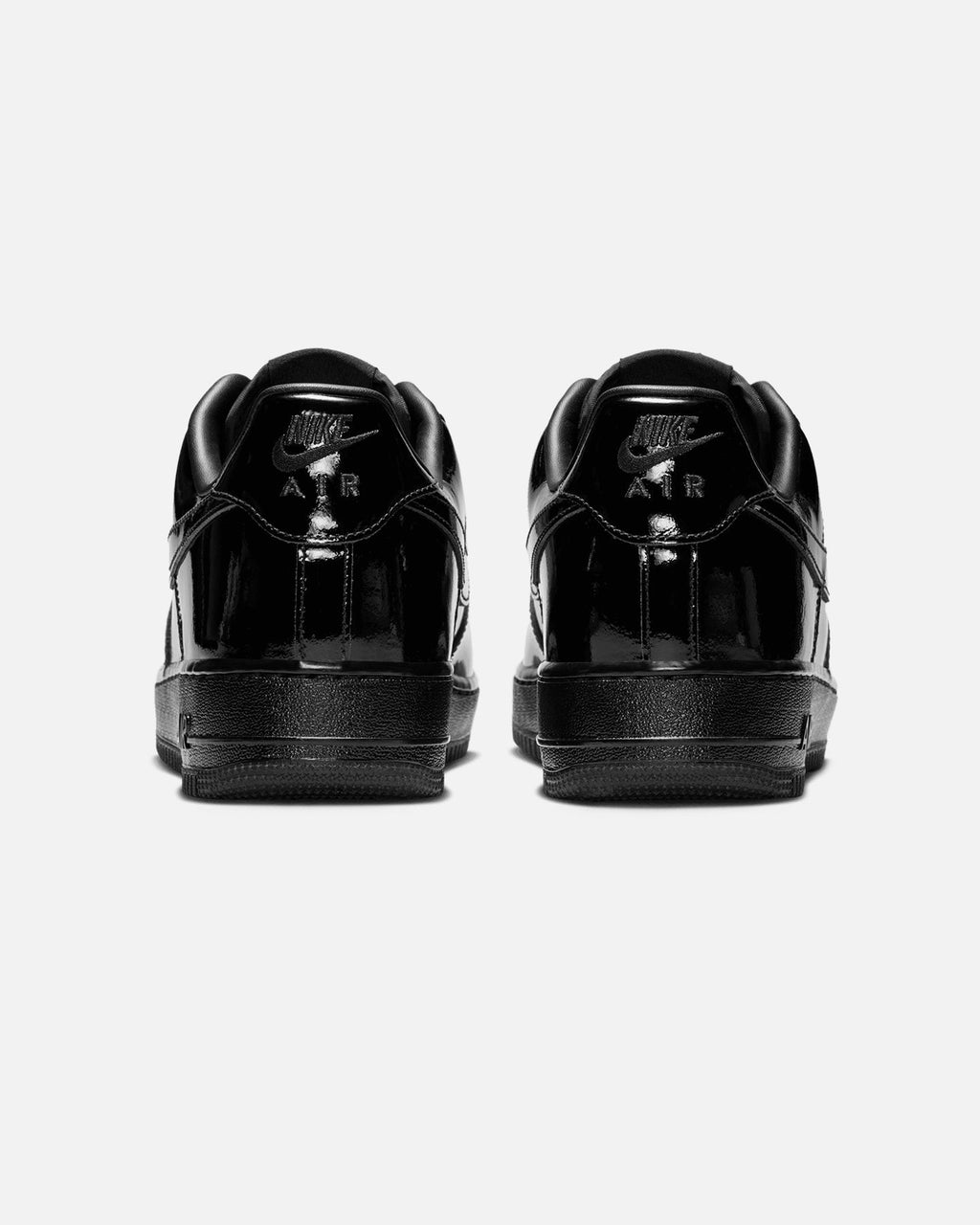 Low-Cut Patent Leather Casual Trainers - Black