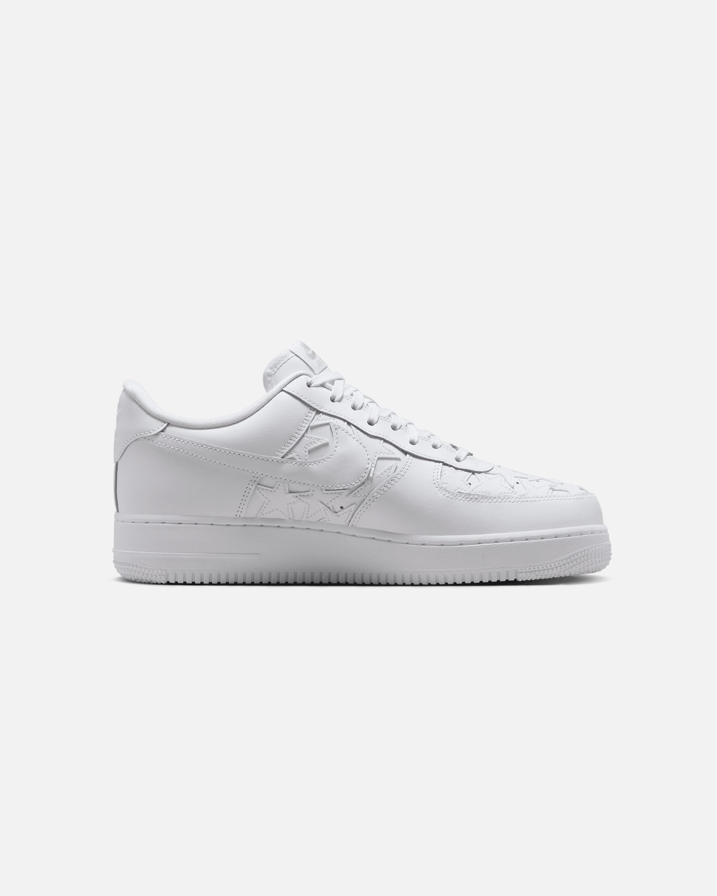 White Low-Top Casual Leather Sneakers