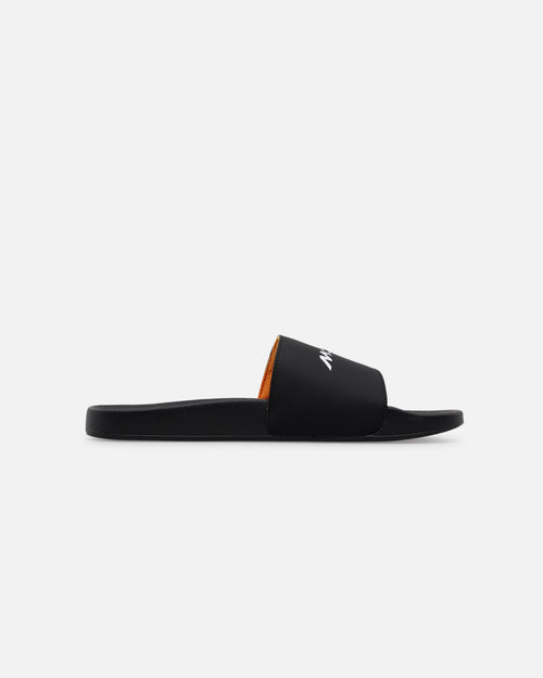 Casual Comfort Slides - Black/Orange